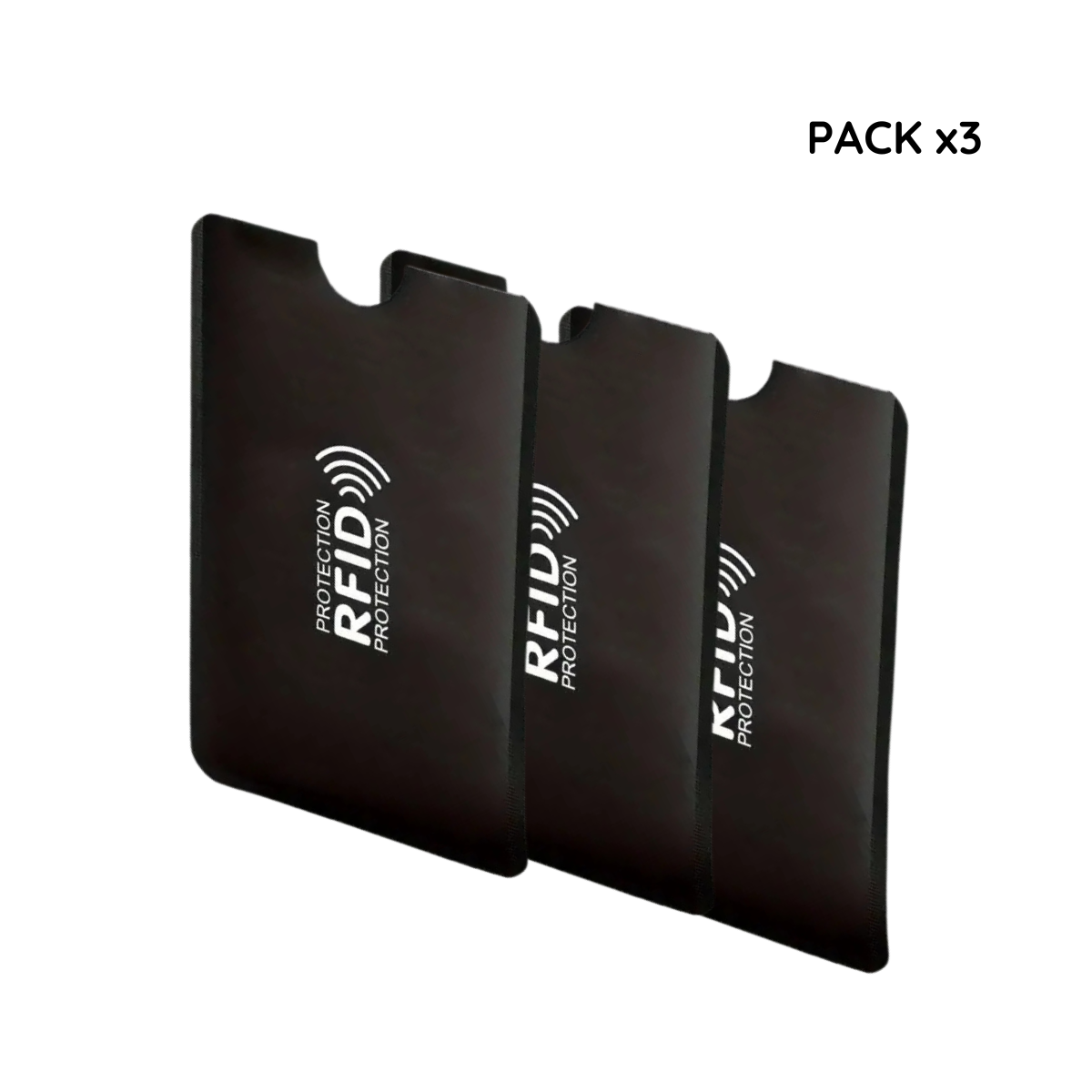 Funda bloqueo de señal RFID para tarjetas (Pack x3)