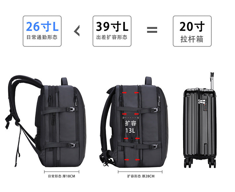 Mochila Viajera ejecutiva para Cabina (Negro)