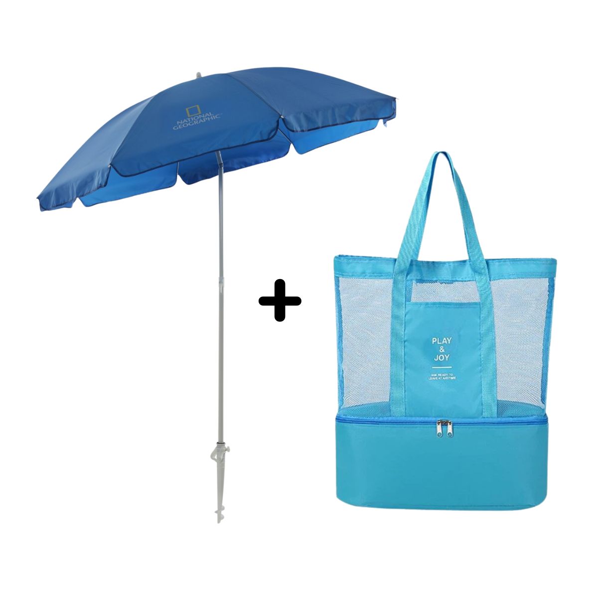 Pack Sombrilla + Bolso Playero con cooler