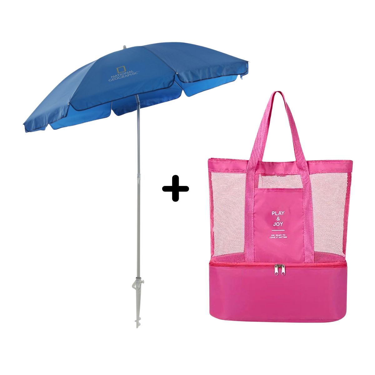 Pack Sombrilla + Bolso Playero Anti Arena