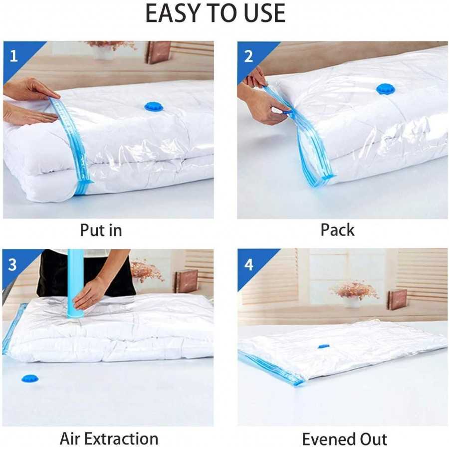 Set de bolsas de compresión al Vacío con Succionador Manual de aire