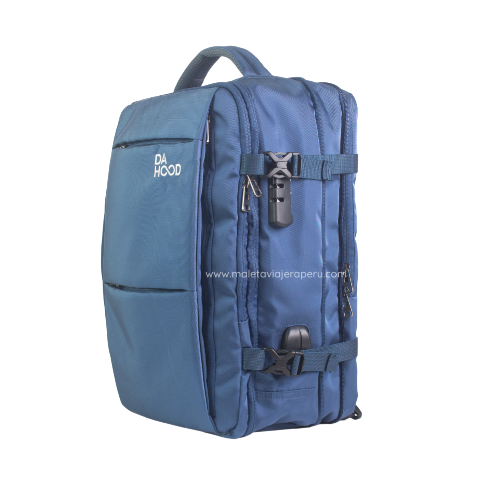 Mochila Viajera Deluxe (Azul) - Da Hood