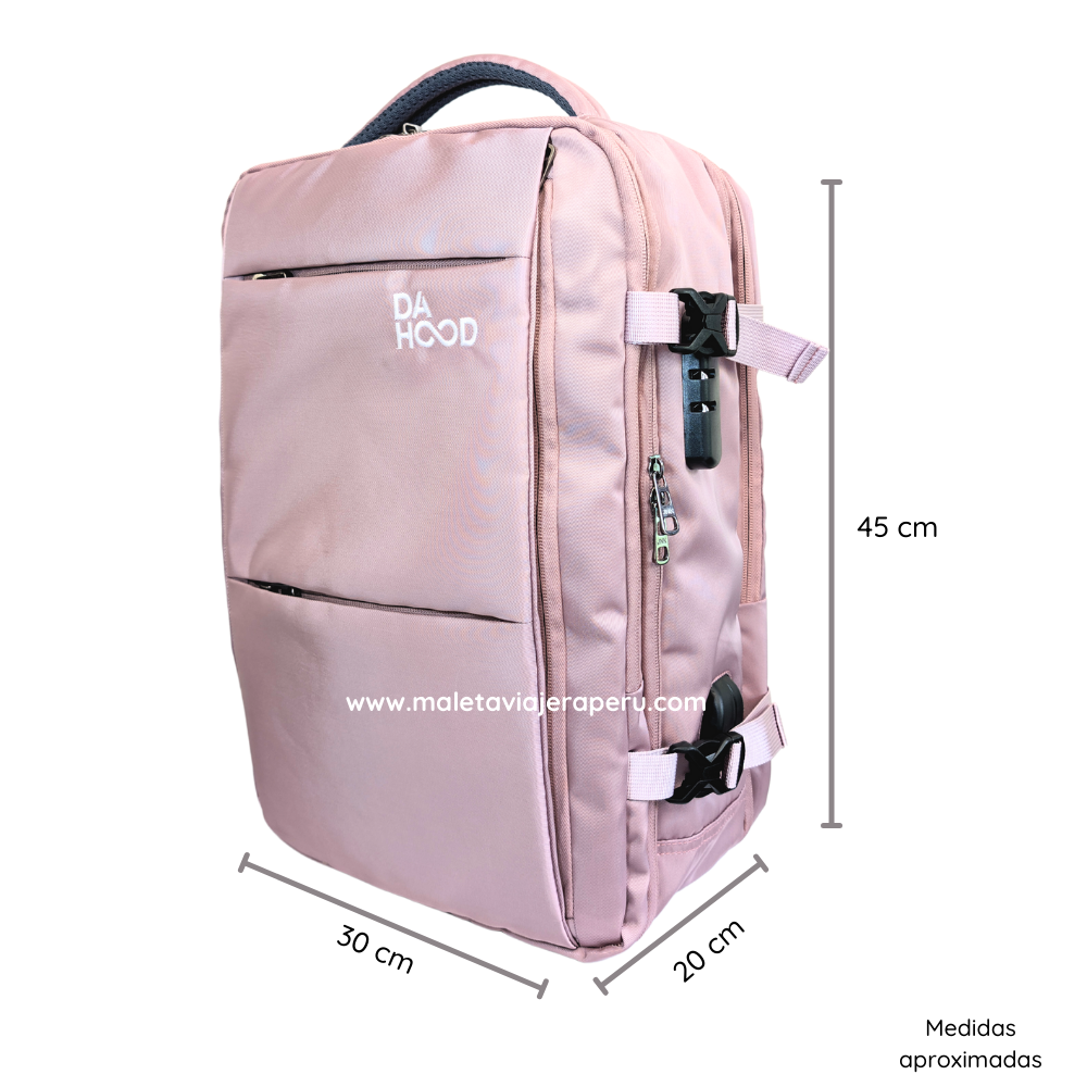 Mochila Viajera Deluxe (Palo Rosa) - Da Hood