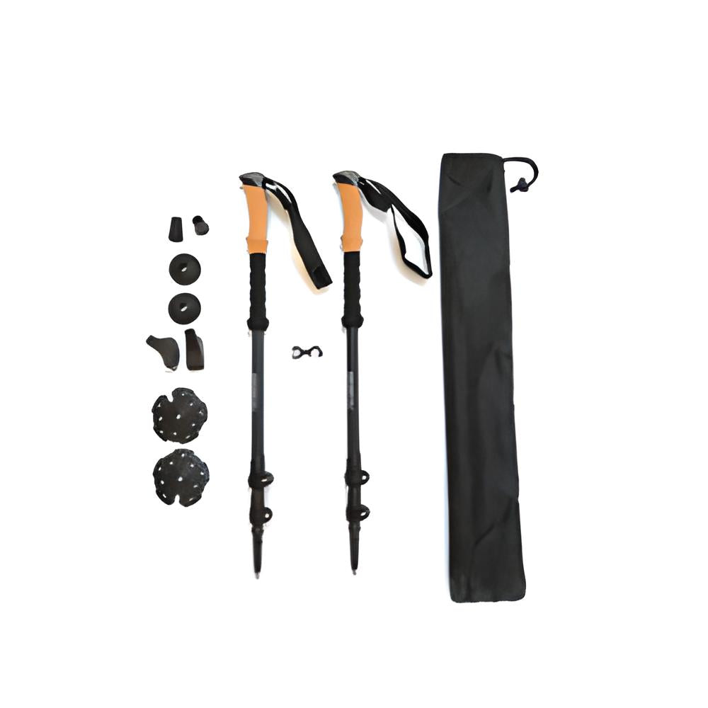PACK Mochila Cormeilin 45 (Negro) con Bastones para Trekking