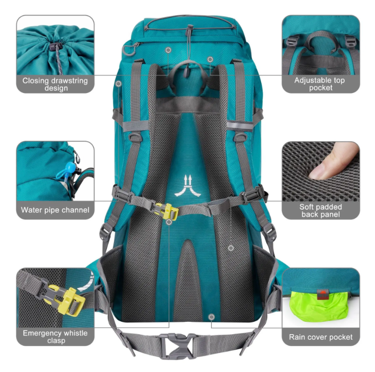 Mochila Outdoor Advance 60 litros (Azul) - NEVO RHINO