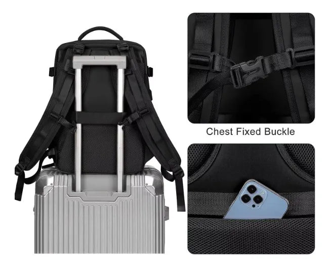 Mochila Viajera básica (Negro)