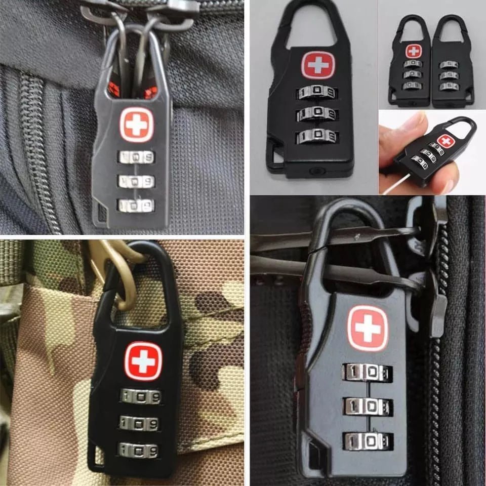 DUO Candado con Clave 3 Digitos - Swiss - Tienda Maleta Viajera Perú -