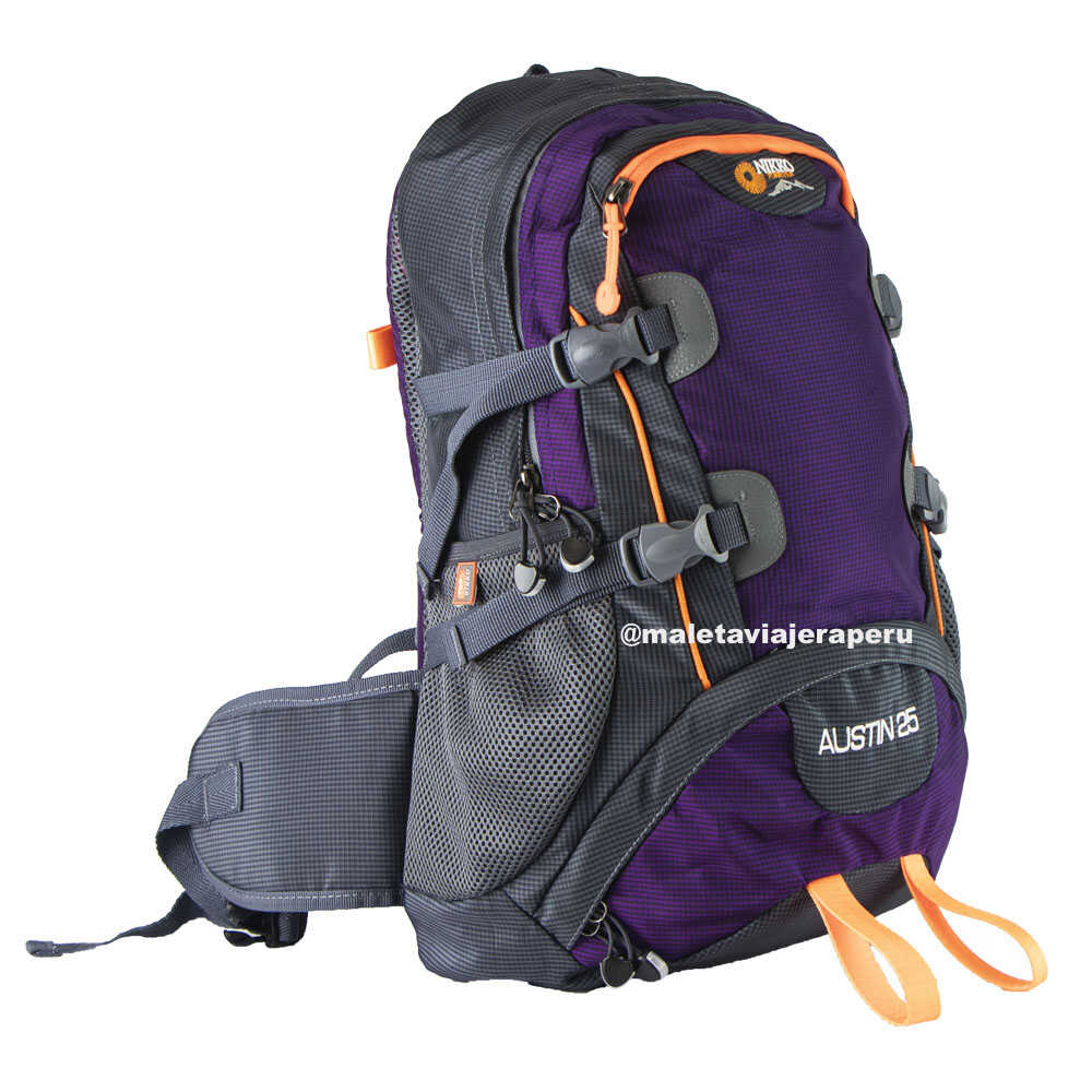Mochila Outdoor Austin 25 litros (Morado) - Nikko Equipment