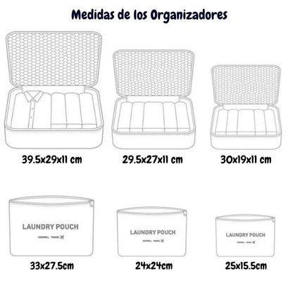 Clothes Organizer for Suitcases (Fuchsia)