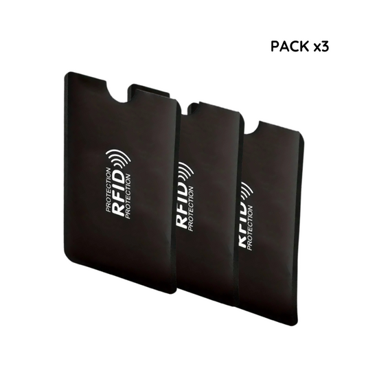 Funda bloqueo de señal RFID para tarjetas (Pack x3)