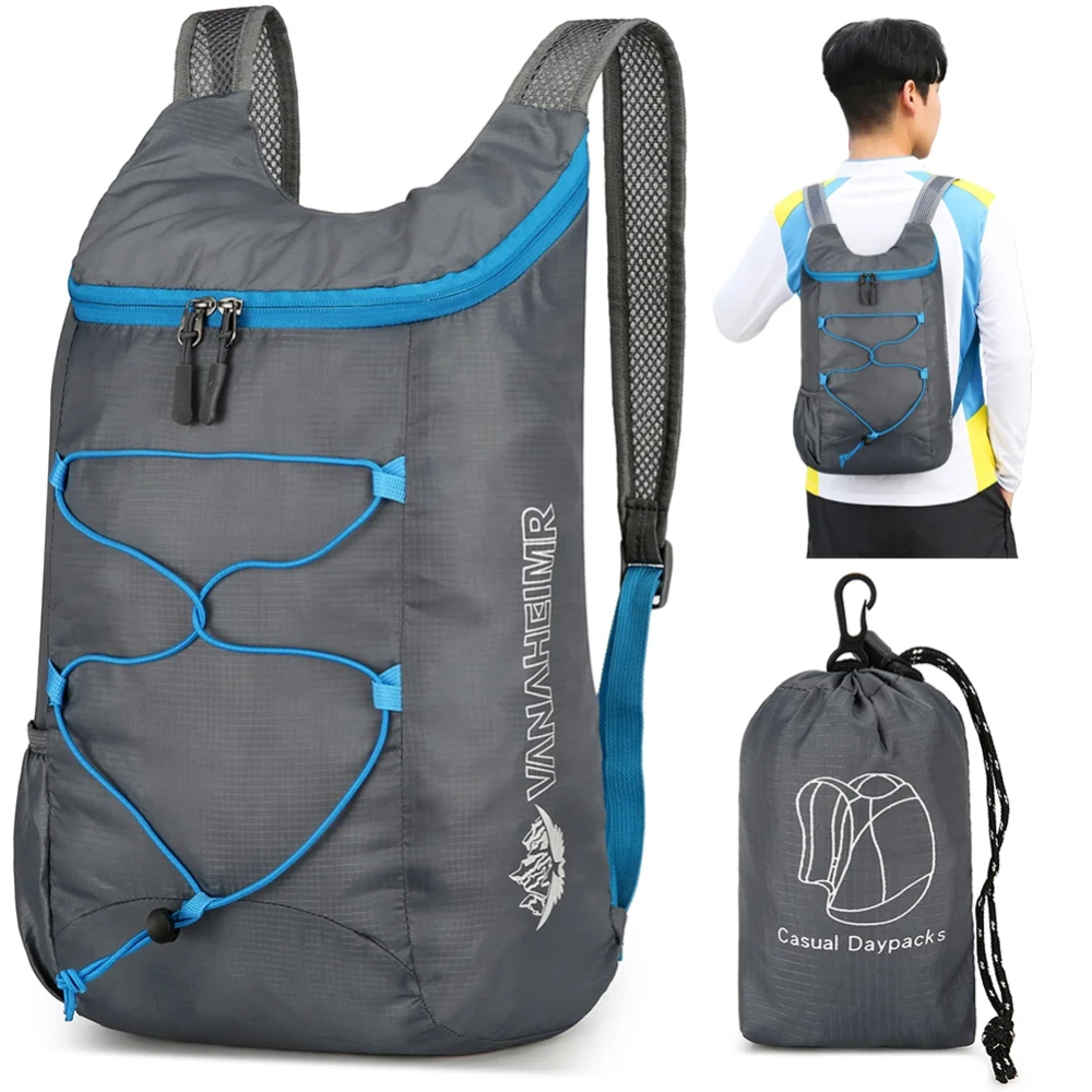 Mochila Plegable Portátil (Plomo)