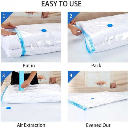 Set de bolsas de compresión al Vacío con Succionador Manual de aire
