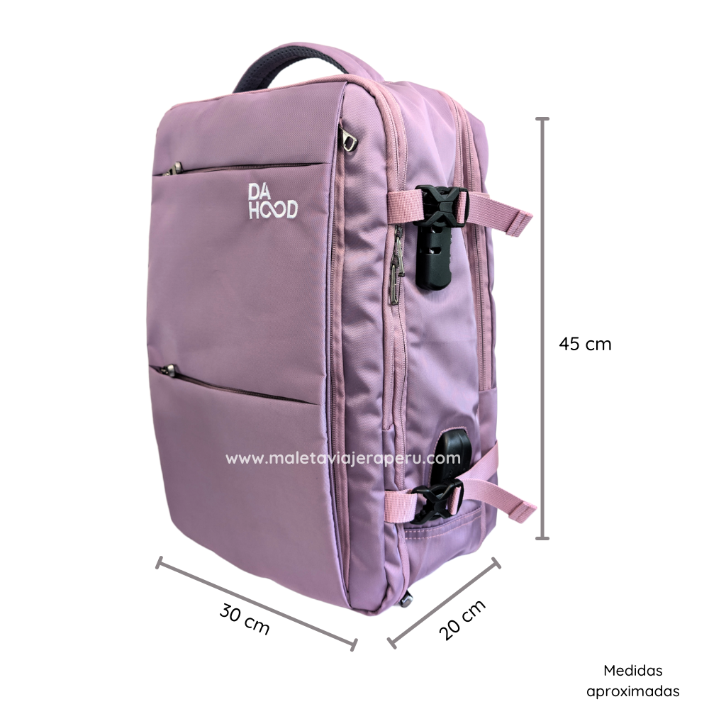 Mochila Viajera Deluxe (Uva) - Da Hood