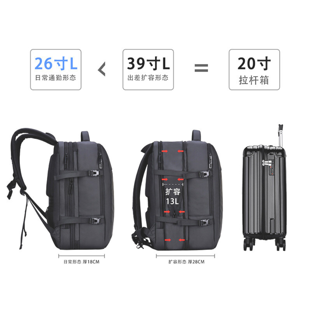Mochila Viajera ejecutiva para Cabina (Plomo)