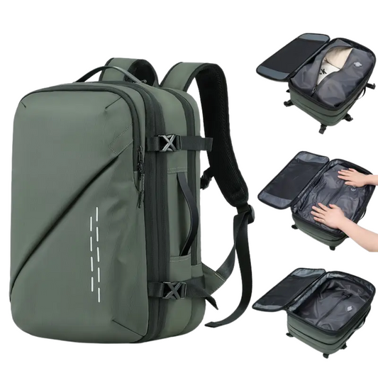 Mochila Viajera Airbag con bolsa compresora (Verde)