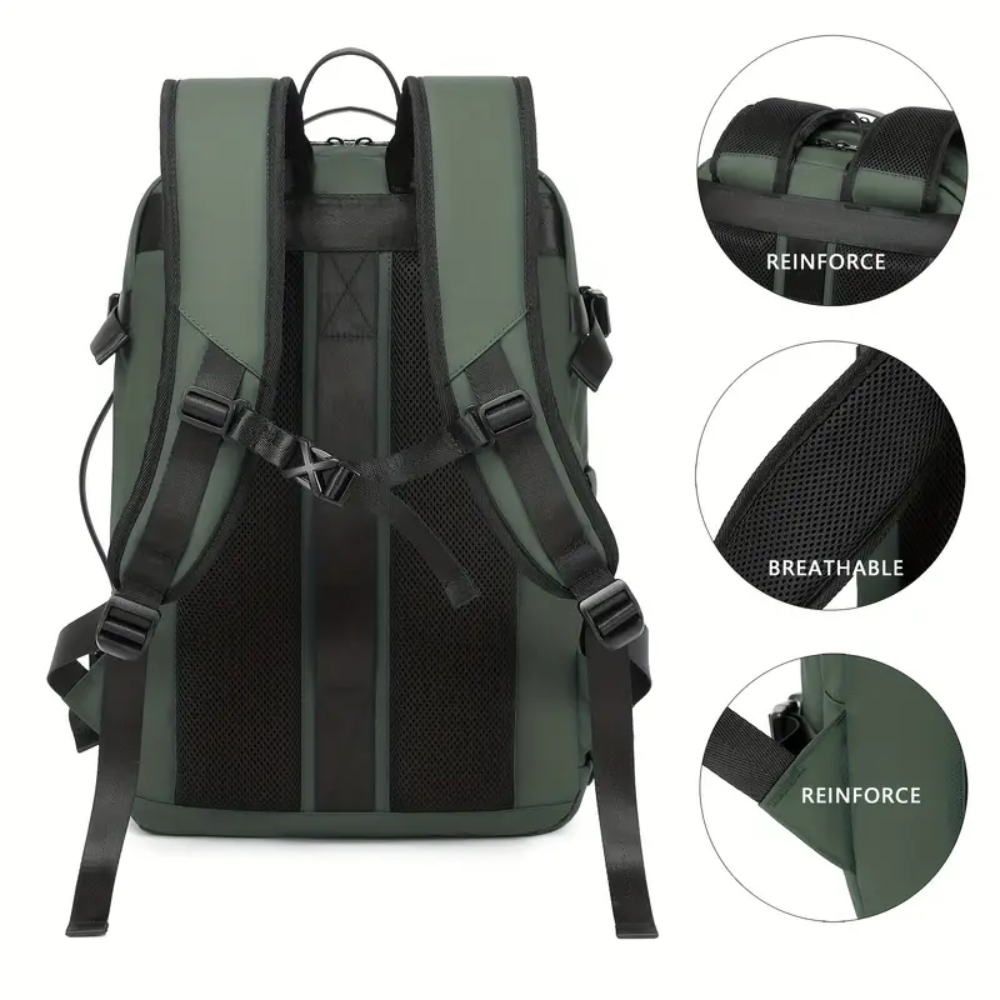 Mochila Viajera Airbag con bolsa compresora (Verde)