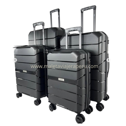 Maletas de ruedas para viaje linea (Negro)