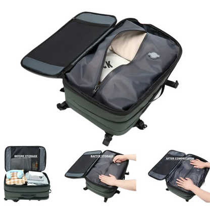 Mochila Viajera Airbag con bolsa compresora (Verde)