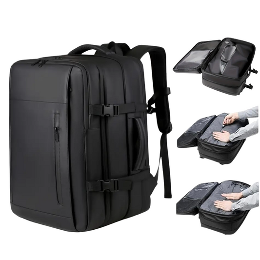 Mochila Viajera Airbag con bolsa compresora Ejecutiva (Negro)
