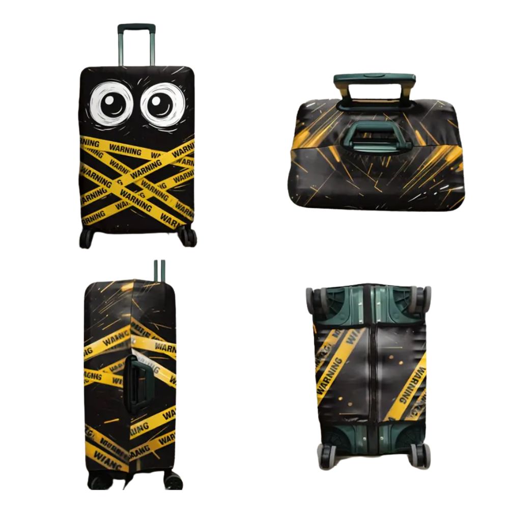 Funda protectora elástica para maleta de cabina (Warning)