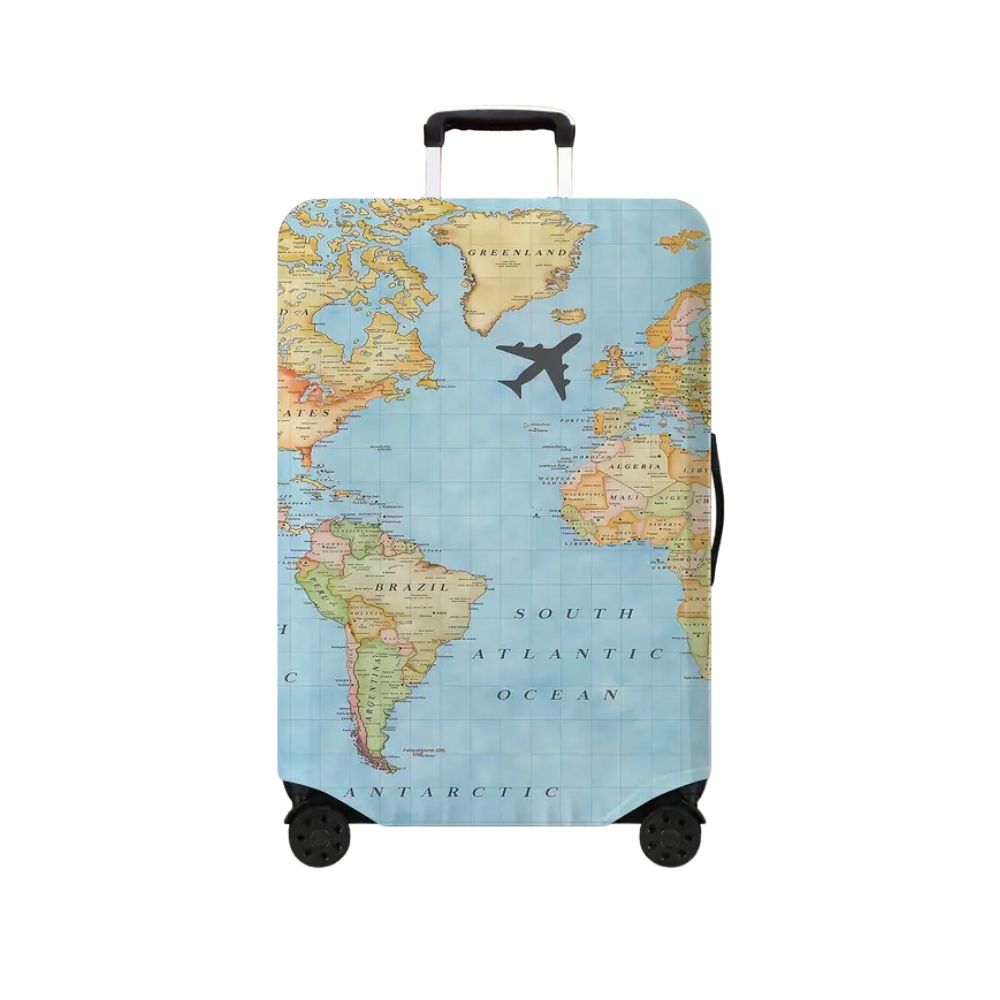 Funda protectora elástica para maleta de cabina (Mapa)