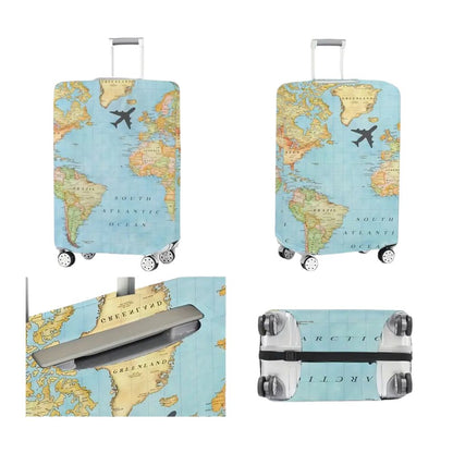 Funda protectora elástica para maleta de cabina (Mapa)