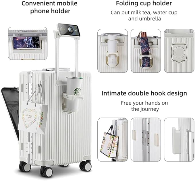 Maleta porta laptop para cabina (Blanco) - SMART