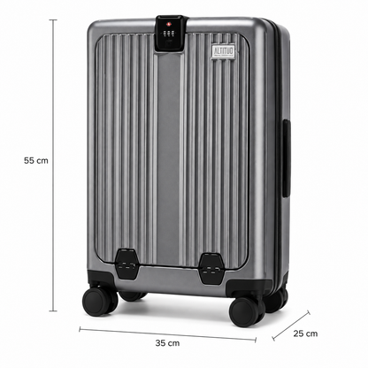 Maleta para cabina porta laptop (Plomo) - SMART