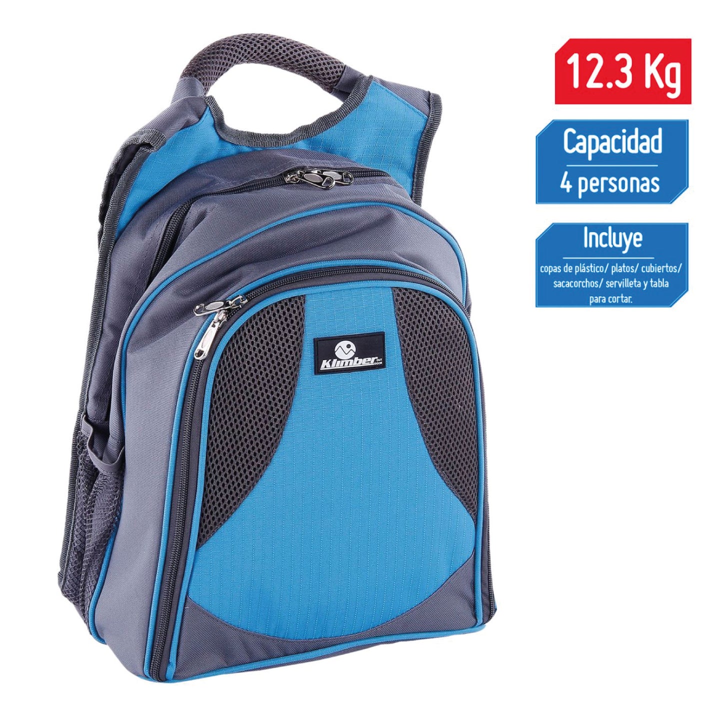 Mochila para picnic con set para 4 personas