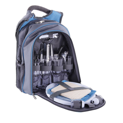 Mochila para picnic con set para 4 personas