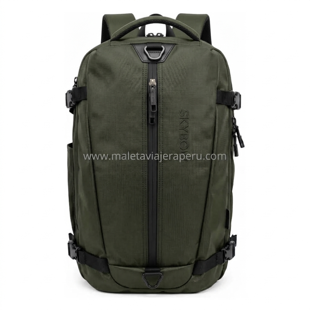 Mochila Viajera Urbana Multifuncional (Militar) - Sky Bow
