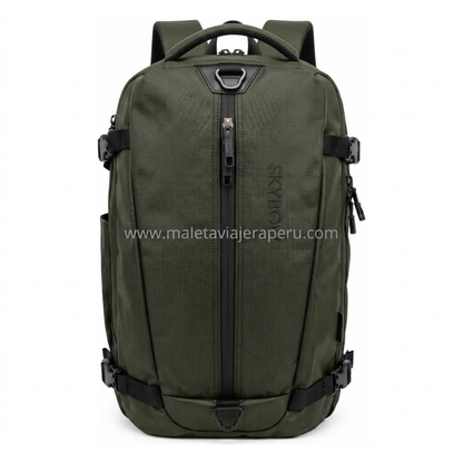 Mochila Viajera Urbana Multifuncional (Militar) - Sky Bow