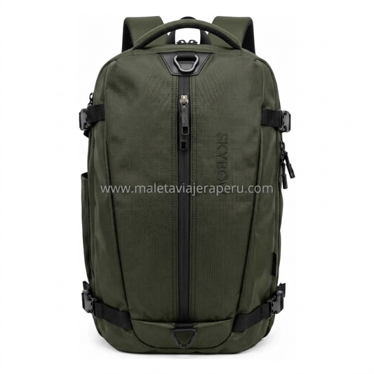 Mochila Viajera Urbana Multifuncional (Militar) - Sky Bow