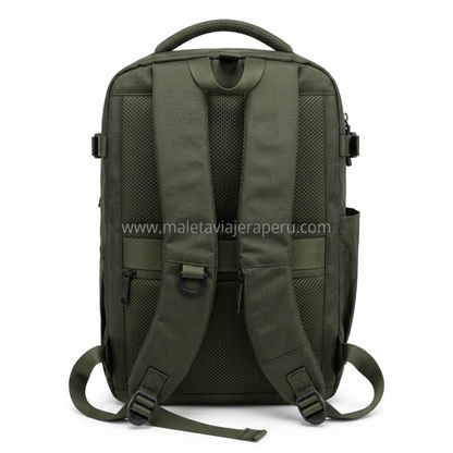 Mochila Viajera Urbana Multifuncional (Militar) - Sky Bow