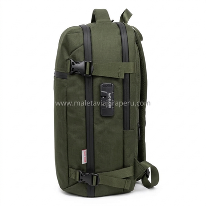Mochila Viajera Urbana Multifuncional (Militar) - Sky Bow