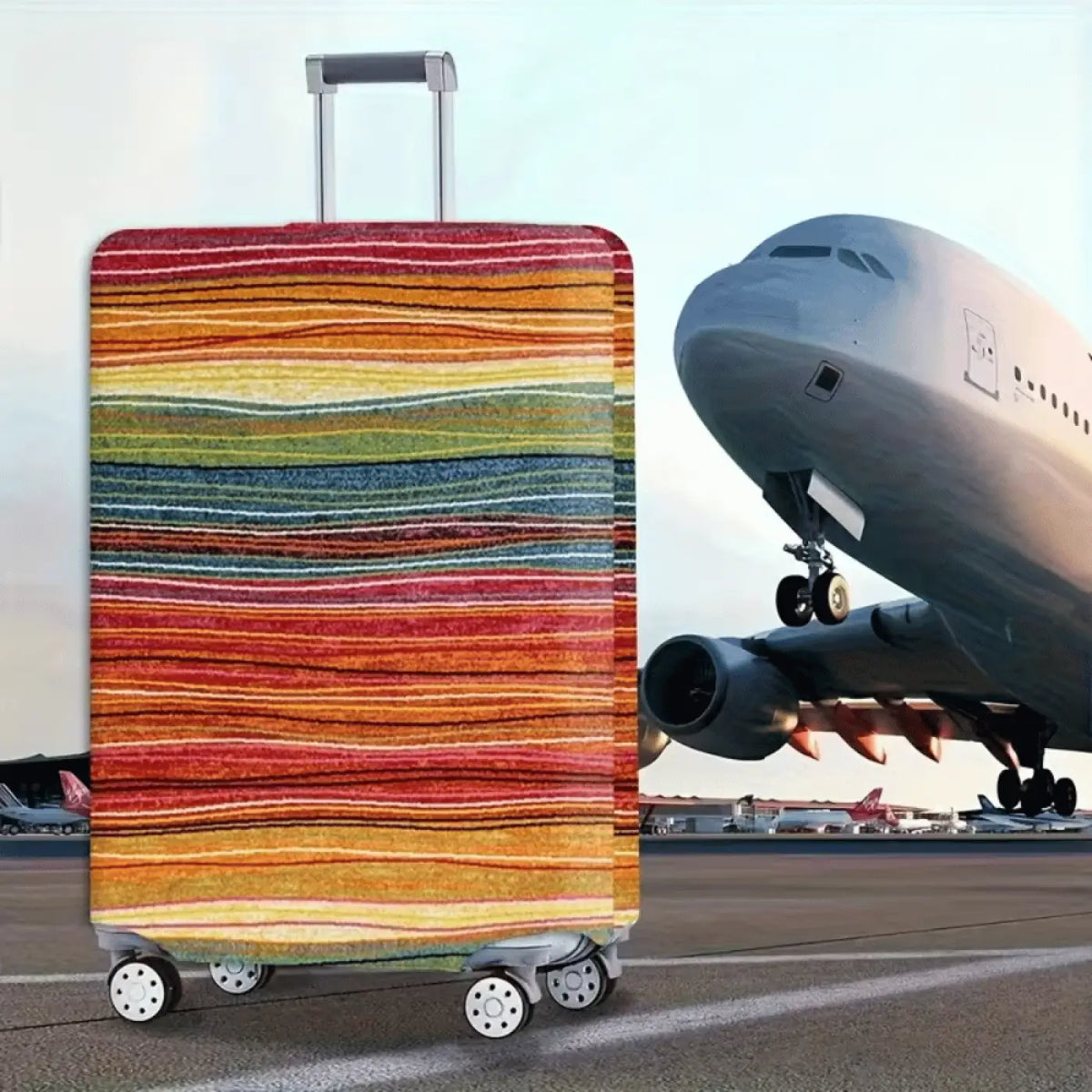 Funda protectora elástica para maleta de cabina (7 Colores) - Maleta