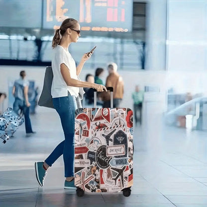 Funda protectora elástica para maleta de cabina (Estampas) - Maleta