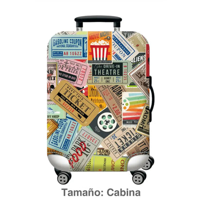Funda protectora elástica para maleta de cabina (Sellos) Maleta