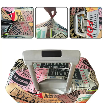 Funda protectora elástica para maleta de cabina (Sellos) Maleta
