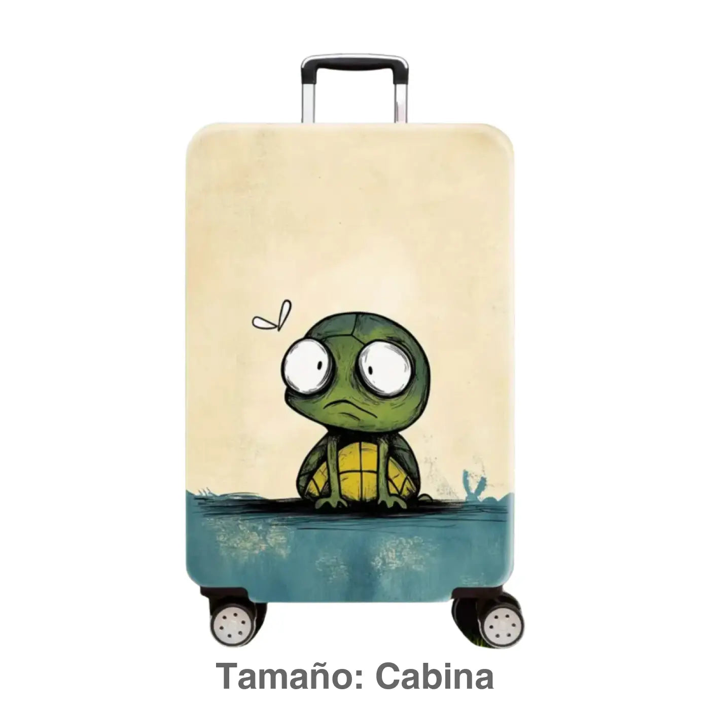 Funda protectora elástica para maleta de cabina (Tortuga) Maleta