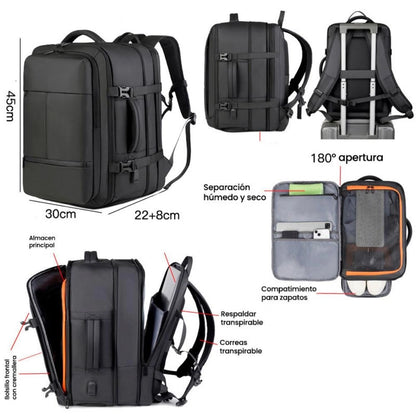 Mochila Viajera ejecutiva (Negro)