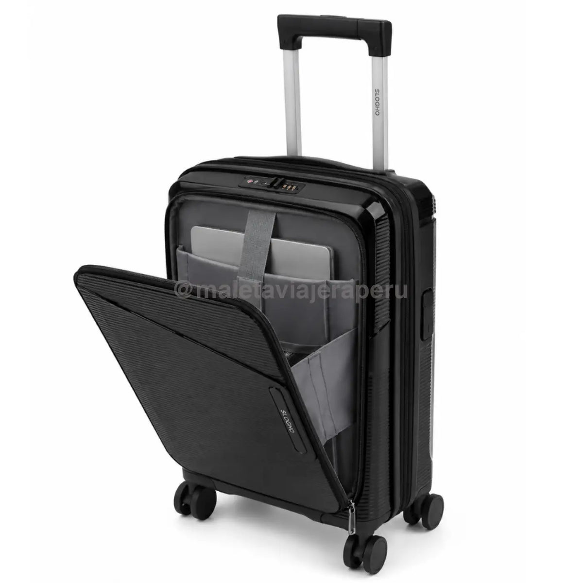 Maleta para cabina porta laptop (Negro) - SLOGHO