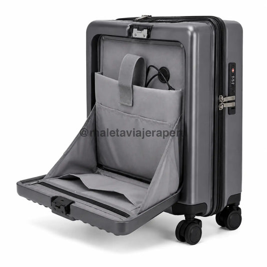 Maleta para cabina porta laptop (Plomo) - SMART