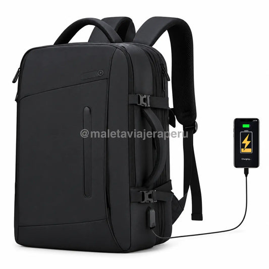 Mochila Viajera Ejecutiva para cabina (Negro) - Shao Long - Backpacks
