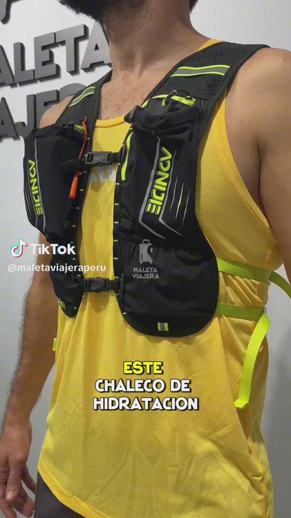 Chaleco Hidratacion + bolsa de agua C9107 (Negro) - Aonijie