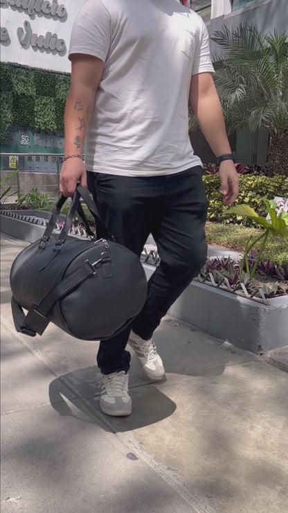 Maletín Vintage Cuero PU (Negro) - DA HOOD