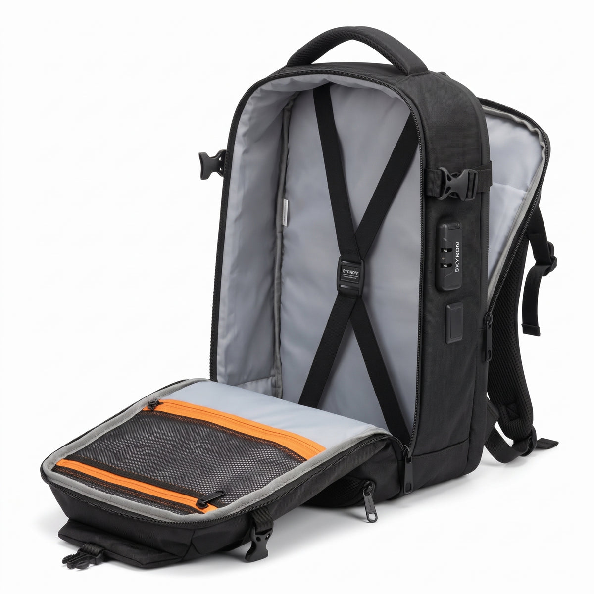 Mochila Viajera Urbana Multifuncional (Negro) - Sky Bow