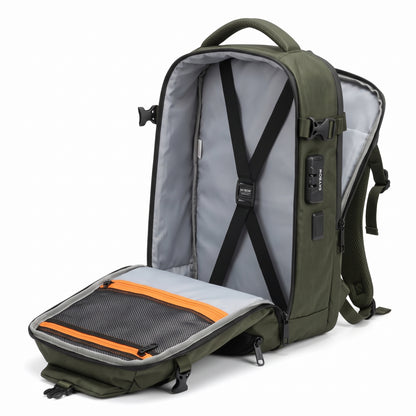Mochila Viajera Urbana Multifuncional (Militar) - Sky Bow