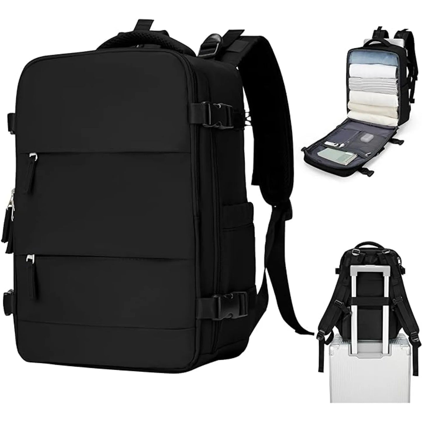 Mochila Viajera básica (Negro)